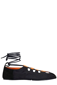 AlaÏA Fold Lace-Up Flats