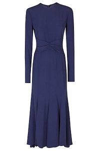 Alberta Ferretti Gathered Waist Midi Dress
