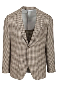 Checked Two-Button Blazer