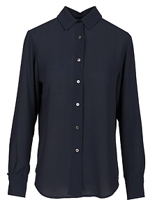 Crepe Button-Up Shirt