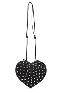 AlaÏA Le Coeur Curved Studded Crossbody Bag