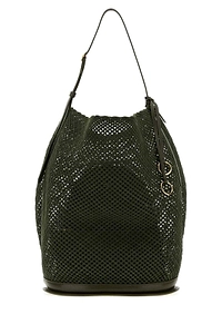 AlaÏA Le Hip Large Mesh Bucket Bag