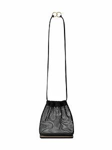 Fishnet Drawstring Shoulder Bag