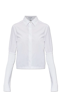 AlaÏA Long-Sleeved Straight-Hem Poplin Shirt