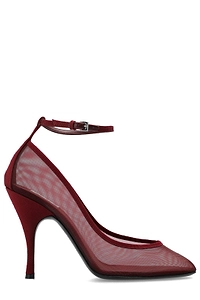AlaÏA Mesh Ankle-Strap Heeled Pumps