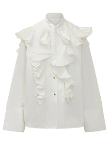 Alberta Ferretti Pleated Ruffle Shirt