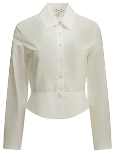 AlaÏA Peplum Long-Sleeved Poplin Shirt