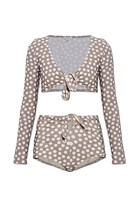 Alaia Polka Dot Two Piece Swimsuit