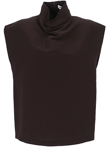 AlaÏA Poplin High Neck Top