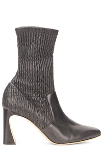 Alberta Ferretti Ruched Sock Ankle Boots