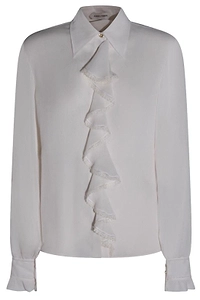 Alberta Ferretti Ruffled Lace Shirt