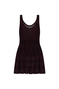 AlaÏA Ribbed Flared Knitted Dress