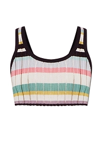 AlaÏA Ribbed Striped Knitted Top