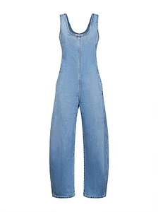 AlaÏA Round Denim Jumpsuit