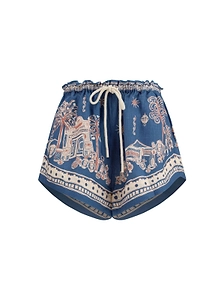 Alemais Acacia Printed Drawstring Shorts