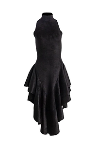 AlaÏA Ruffled High-Neck Dress