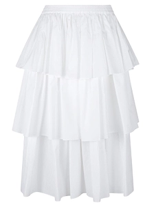 AlaÏA Ruffled Midi Skirt