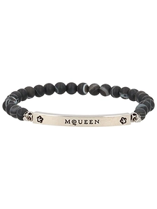 Alexander Mcqueen Logo Bar Beaded Bracelet