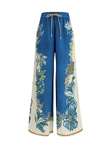 Alemais Luda Floral Wide-Leg Joggers