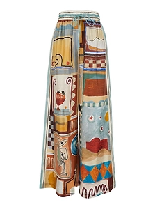 Alemais Michelle Printed Drawstring Trousers