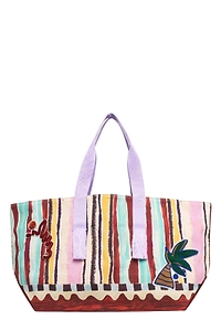 Alemais Michelle Striped Top Handle Bag