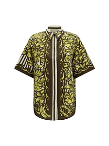 Alemais Mona Printed Short-Sleeve Top