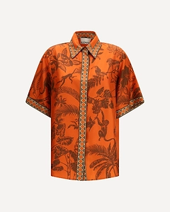 Alemais Monkey Dance Printed Silk Shirt