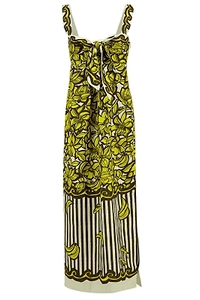 Alemais Mona Shirred Panelled Midi Dress