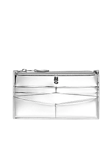 Alexander Mcqueen Metallic Zipped Cardholder