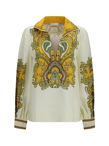 Alemais Porter Printed Linen Shirt