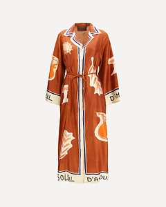 Alemais Soleil Damour Printed Shirt Dress