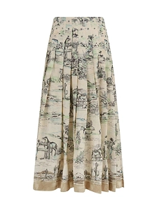 Alemais Scout Pleated Midi Skirt