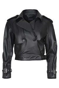 Alessandra Grimoldi Cropped Belted Jacket
