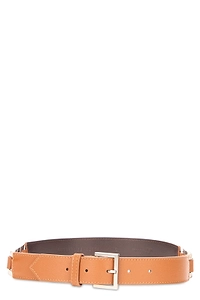 Alberta Ferretti Square-Buckle Leather Belt