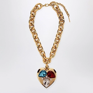 Alessandra Rich Bijoux Heart Pendant Necklace