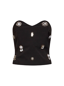 Alina Embellished Strapless Sweetheart Top