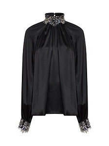 Alina Embellished High Neck Top