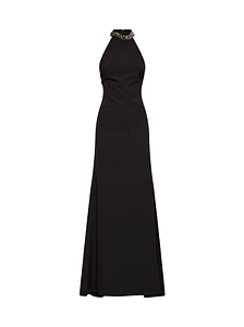 Alina Embellished Snake Open-Back Dress