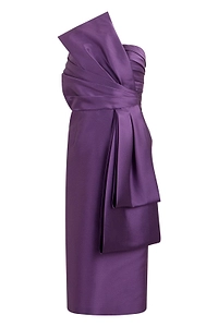 Alberta Ferretti Strapless Straight Hem Midi Dress