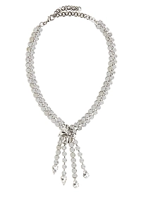 Alessandra Rich Bow Embellished Necklace