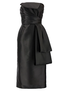 Alberta Ferretti Strapless Straight Hem Midi Dress