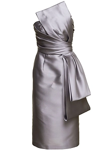 Alberta Ferretti Strapless Straight Hem Midi Dress