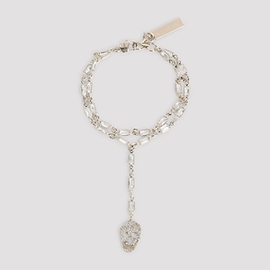 Alexander Mcqueen Pavé Skull Chain Bracelet