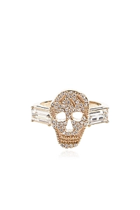 Alexander Mcqueen Pavé Skull Embellished Ring
