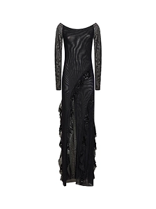 Alina Sequin Embellished Maxi Dress