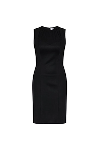 Alexander Mcqueen Pleated Neck Fitted Dress