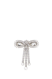 Alessandra Rich Crystal Bow Brooch