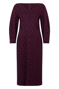 Alberta Ferretti Textured Boat-Neck Midi Dress