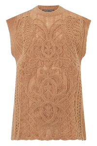 Alberta Ferretti Textured Sleeveless Knitted Top