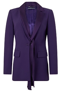 Alberta Ferretti Tie-Detail Single-Breasted Blazer